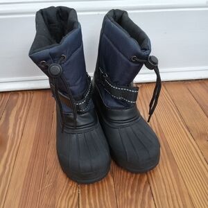 Black and Blue Winter Boots